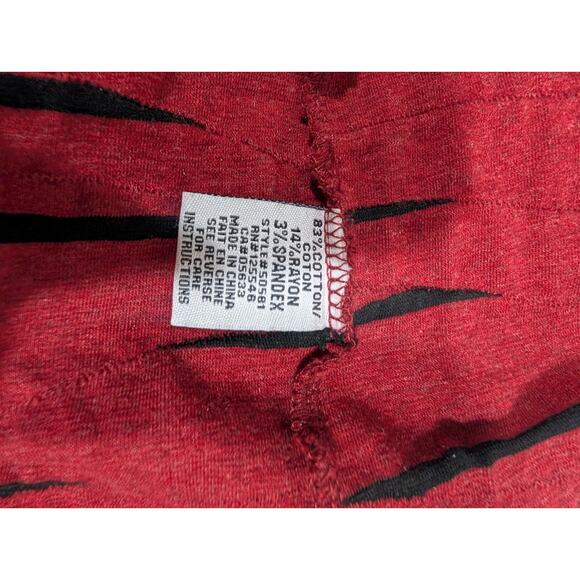 Habitat Dress Womens Small Red Black Textured Knit Knee Length - Picture 6 of 11